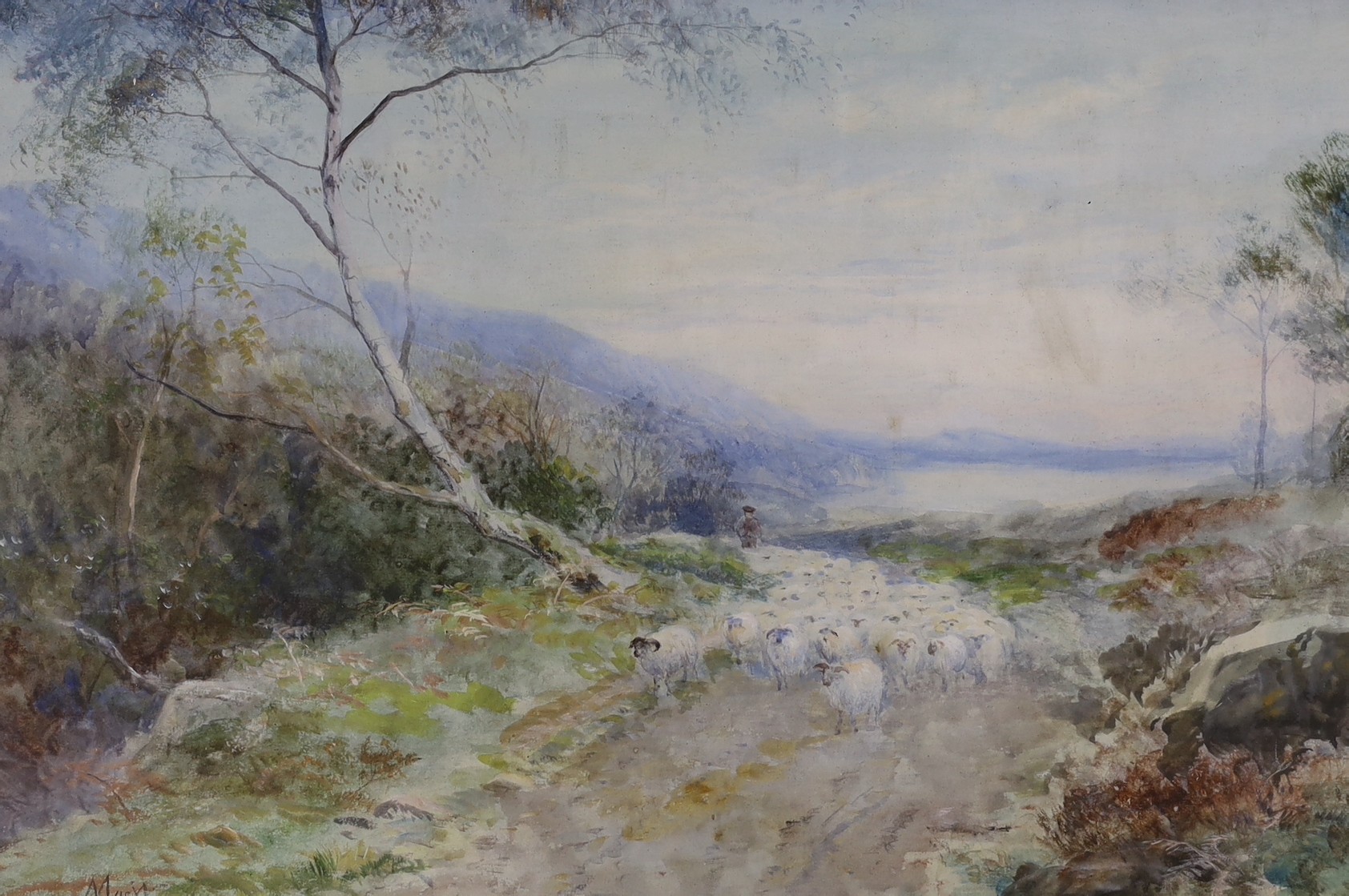 John MacWhirter (1839-1911), watercolour, 'In the Perthshire Highlands', signed, 34 x 51cm